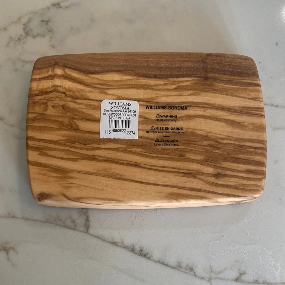 William Sonoma olive wood spoon rest